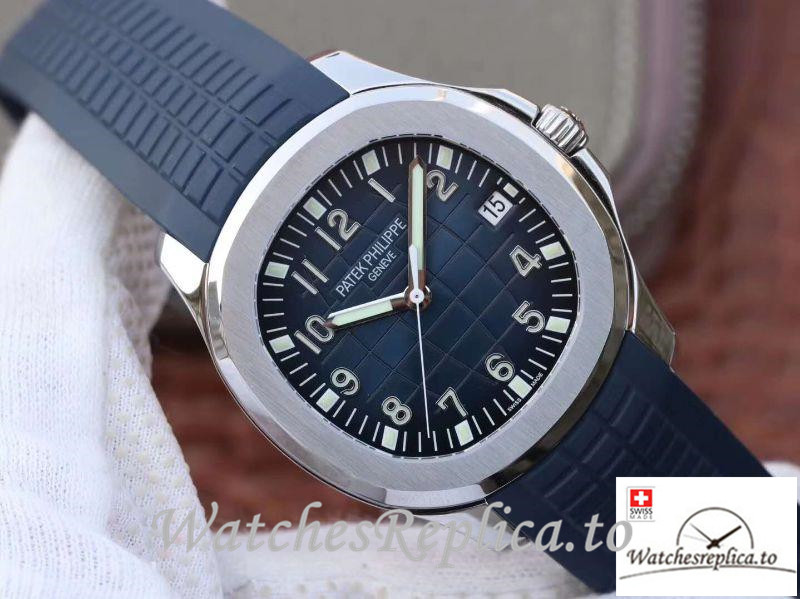 Swiss Patek Philippe Aquanaut Replica 5168G-001 Blue Strap 40MM - WatchesReplica.is