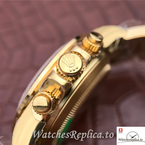 Swiss Rolex Daytona 116508 Yellow Gold strap 40MM - WatchesReplica.is