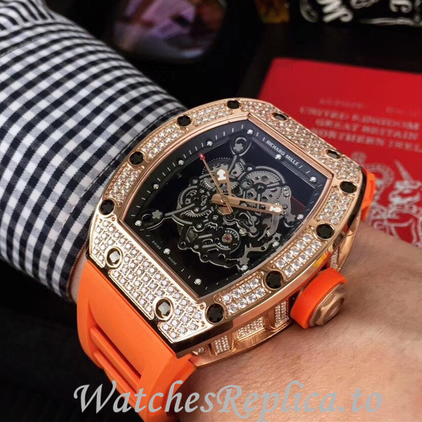 Richard Mille Replica RM055 Rubber strap 50MM - WatchesReplica.is