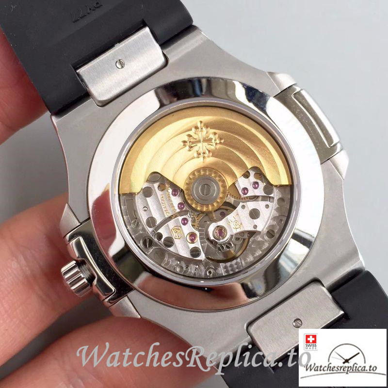 Swiss Patek Philippe Nautilus Annual Calendar Moonphas Replica 5726A Black Strap 40.5MM - WatchesReplica.is
