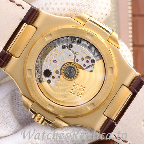 Patek Philippe Replica Nautilus 5719 Leather strap 40MM - WatchesReplica.is