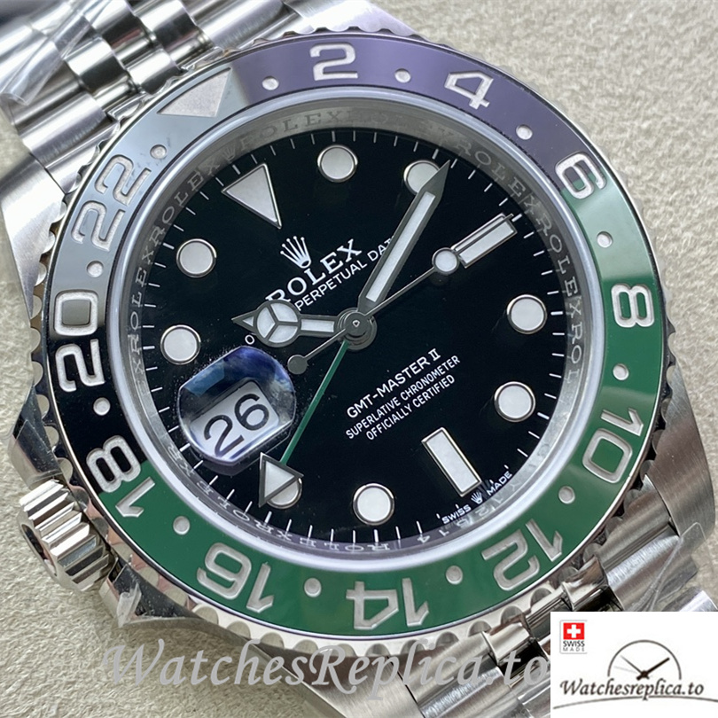 Swiss Rolex GMT Master Replica 126720 Stainless steel strap 40MM - WatchesReplica.is