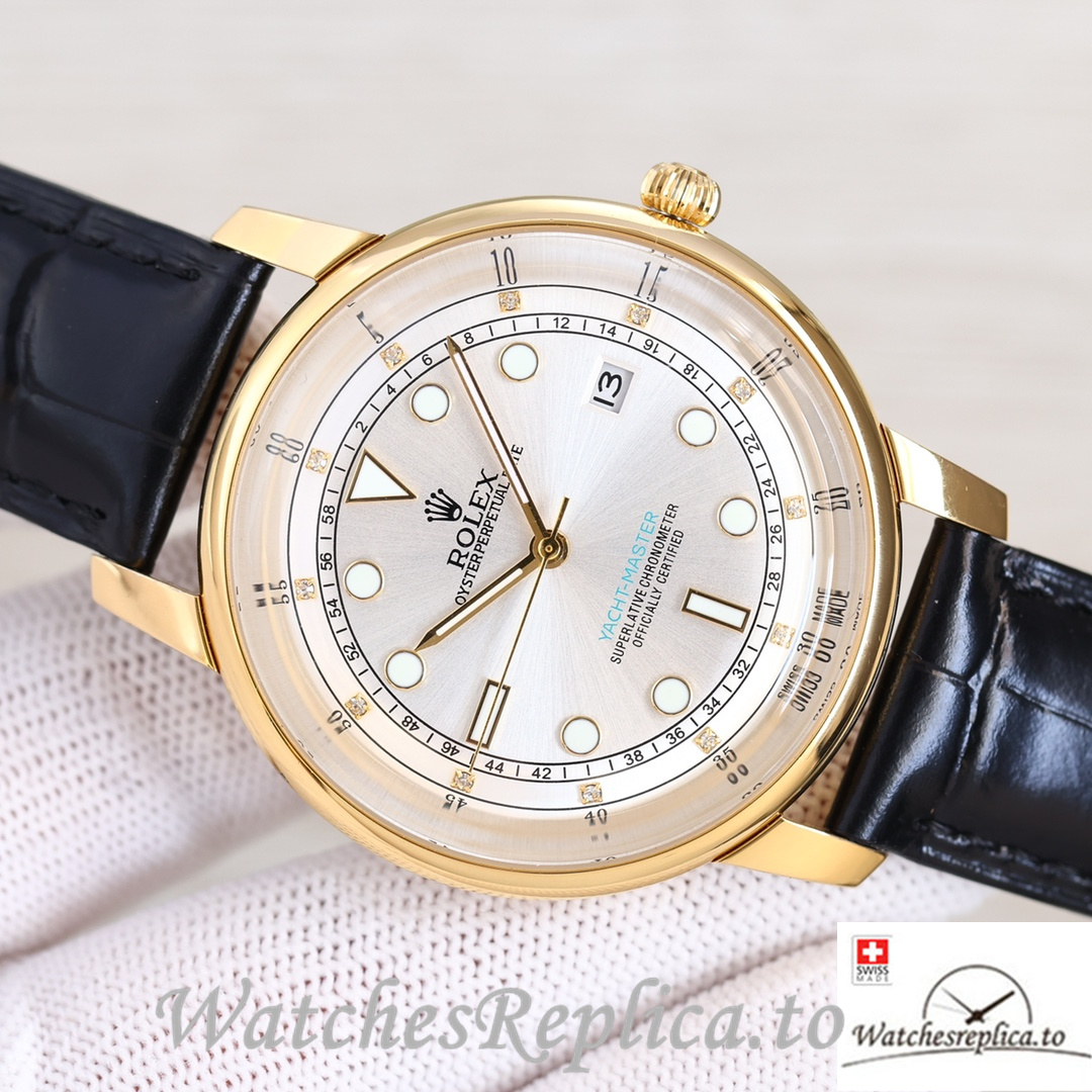 2022 Swiss Replica Rolex Yacht Master Gold Bezel M226570-0001 - WatchesReplica.is