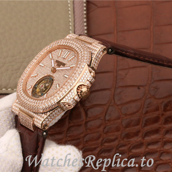 Patek Philippe Replica Nautilus Leather strap 40MM - WatchesReplica.is