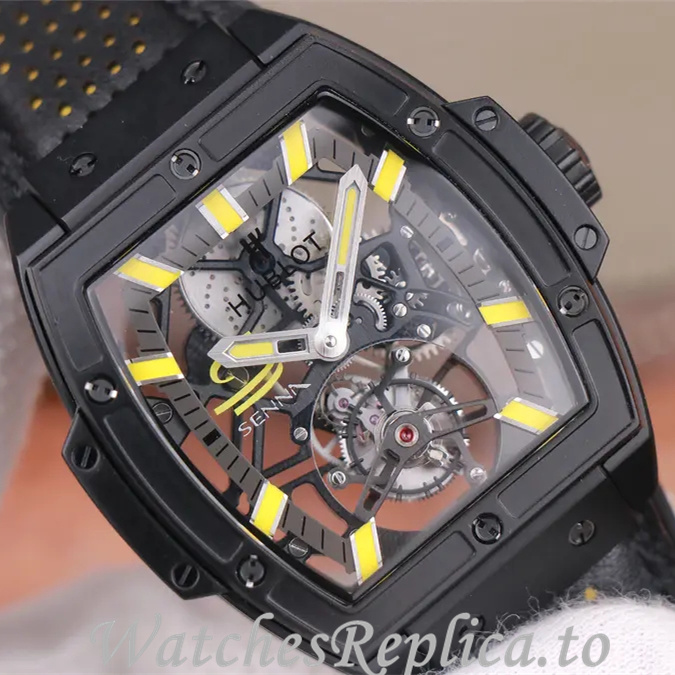 Hublot Replica MASTERPIECE Series Leather strap 45MM - WatchesReplica.is