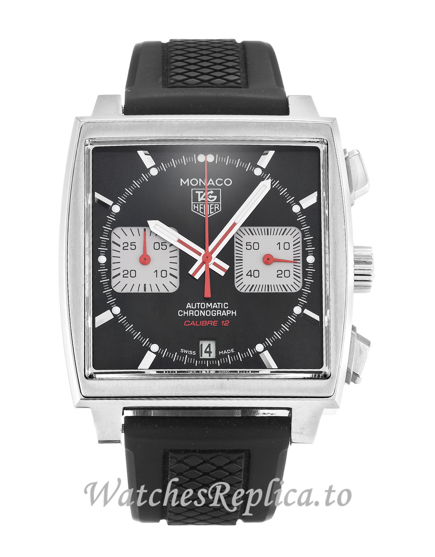 Tag Heuer Monaco Black Dial CAW2114.FT6021-39 MM - WatchesReplica.is