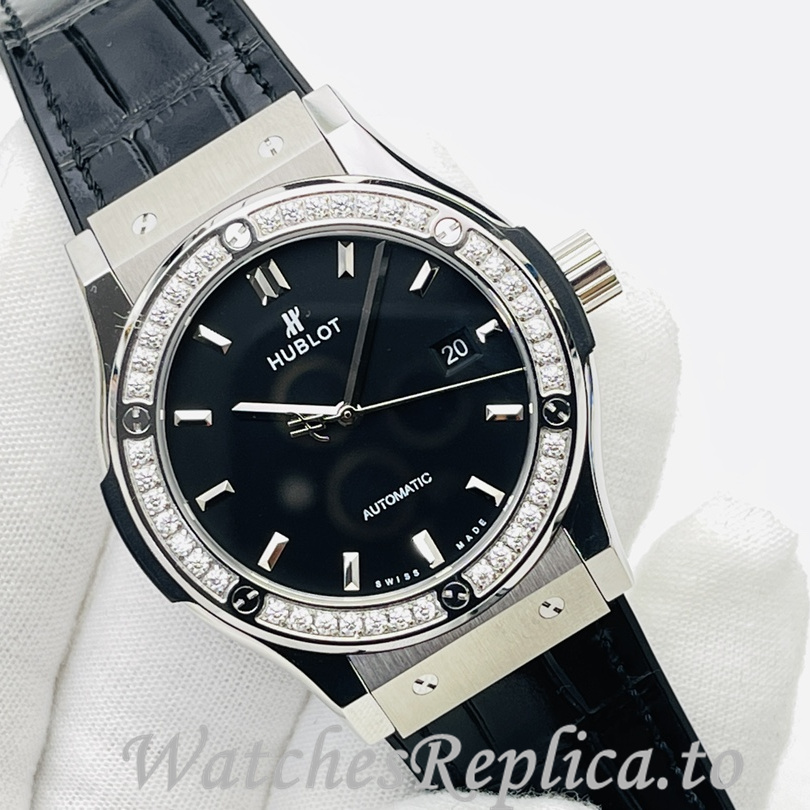 Hublot Replica Big Bang Sang Bleu Leather strap 42MM - WatchesReplica.is