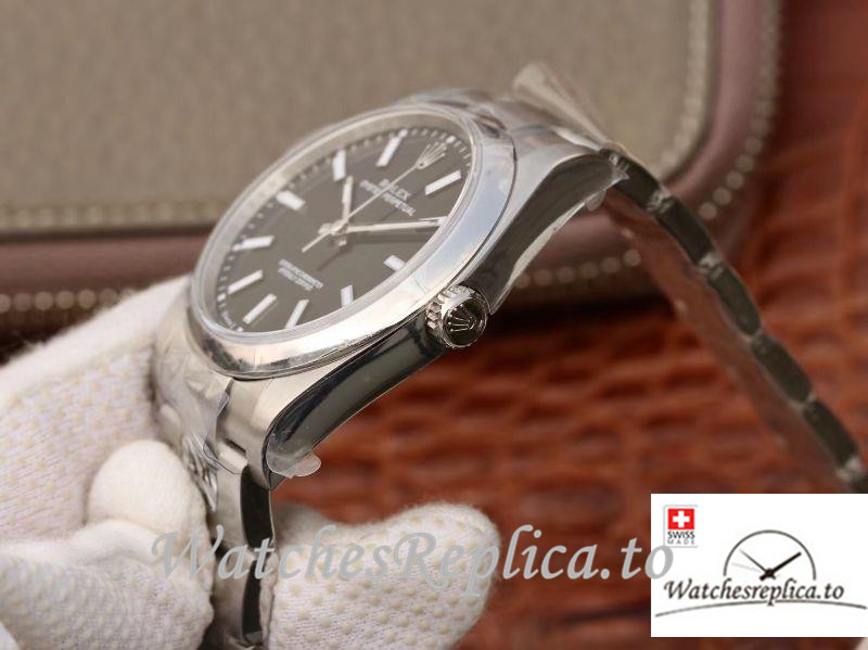 Swiss Rolex Oyster Perpetual Replica 114300 Silver Strap 39MM - WatchesReplica.is