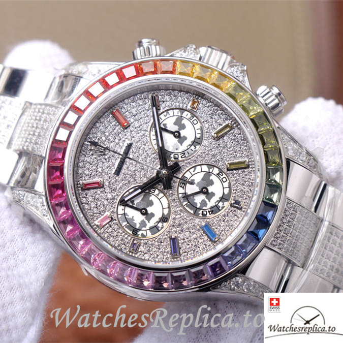 Swiss Rolex Daytona Replica 116599RBOW White Gold strap 40MM - WatchesReplica.is
