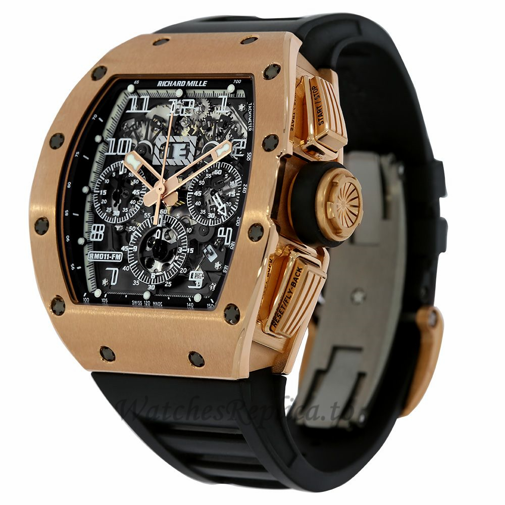 Richard Mille Replica Felipe Massa Boutique Edition Rose Gold 49MM Watch M01107027 - WatchesReplica.is