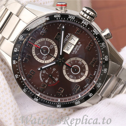 Tag Heuer Replica Carrera Stainless steel strap 43MM - WatchesReplica.is