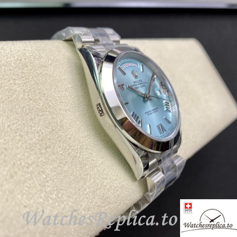 Swiss Rolex Day Date Replica 228239 Stainless steel strap 40MM - WatchesReplica.is