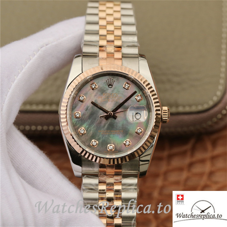 Swiss Rolex Datejust Replica 116231-0061 Stainless steel strap 36MM - WatchesReplica.is