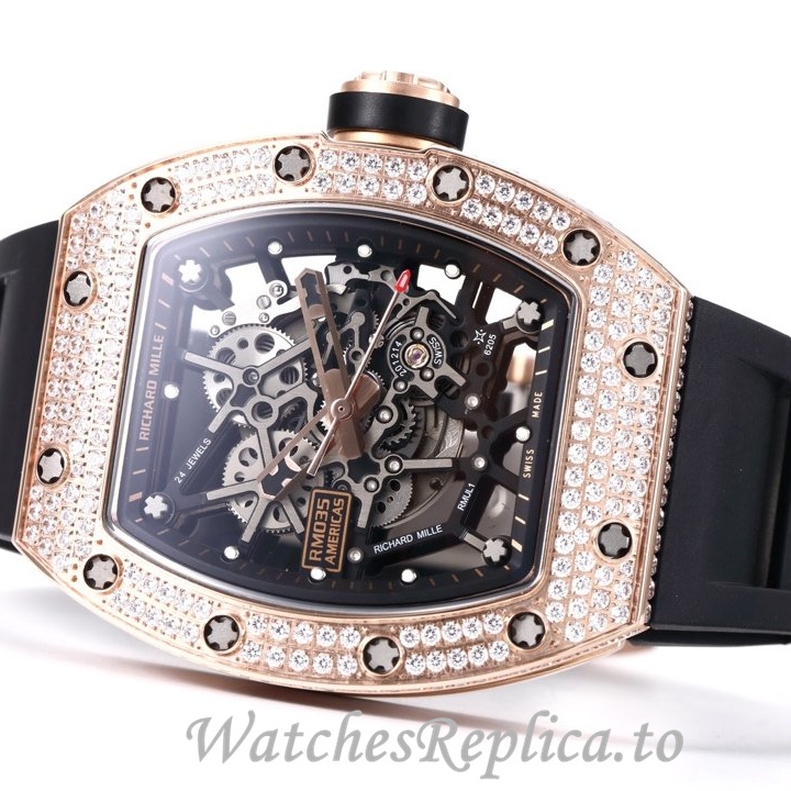 Richard Mille Replica RM035 Rubber strap 50MM - WatchesReplica.is