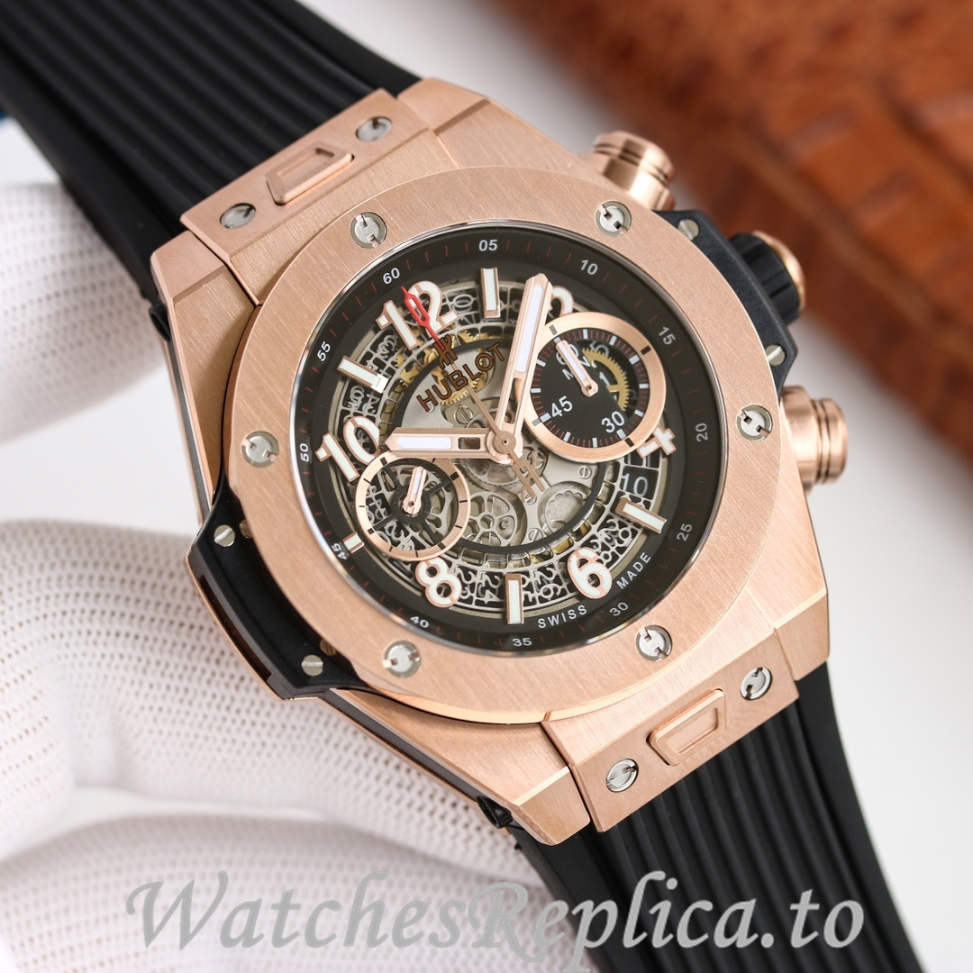 Hublot Replica Big Bang Elemental Material Chronograph v2 Rubber strap 45MM - WatchesReplica.is