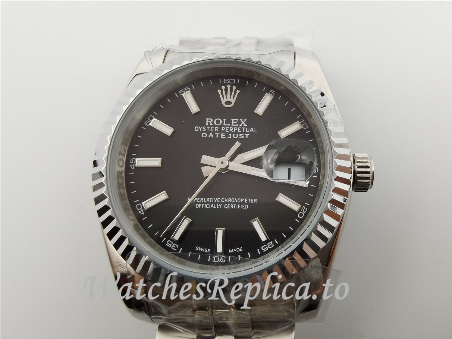 Swiss Rolex Datejust Replica 126334 Black Dial 41MM - WatchesReplica.is