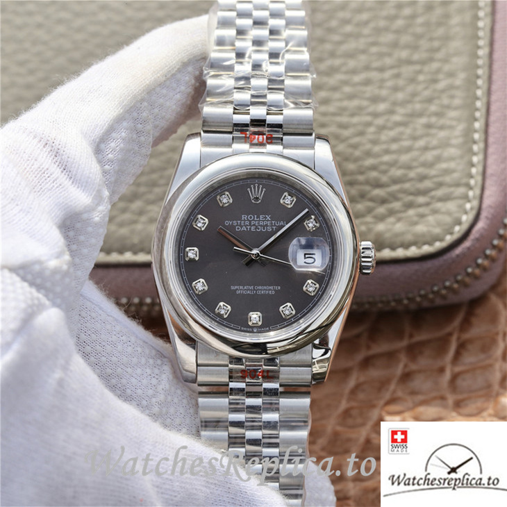 Swiss Rolex Datejust Replica 116200 Stainless steel strap 36MM - WatchesReplica.is