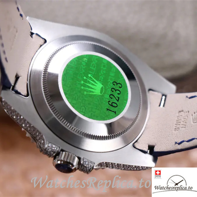 Swiss Rolex Submariner Replica 116610LV Leather strap 40MM - WatchesReplica.is