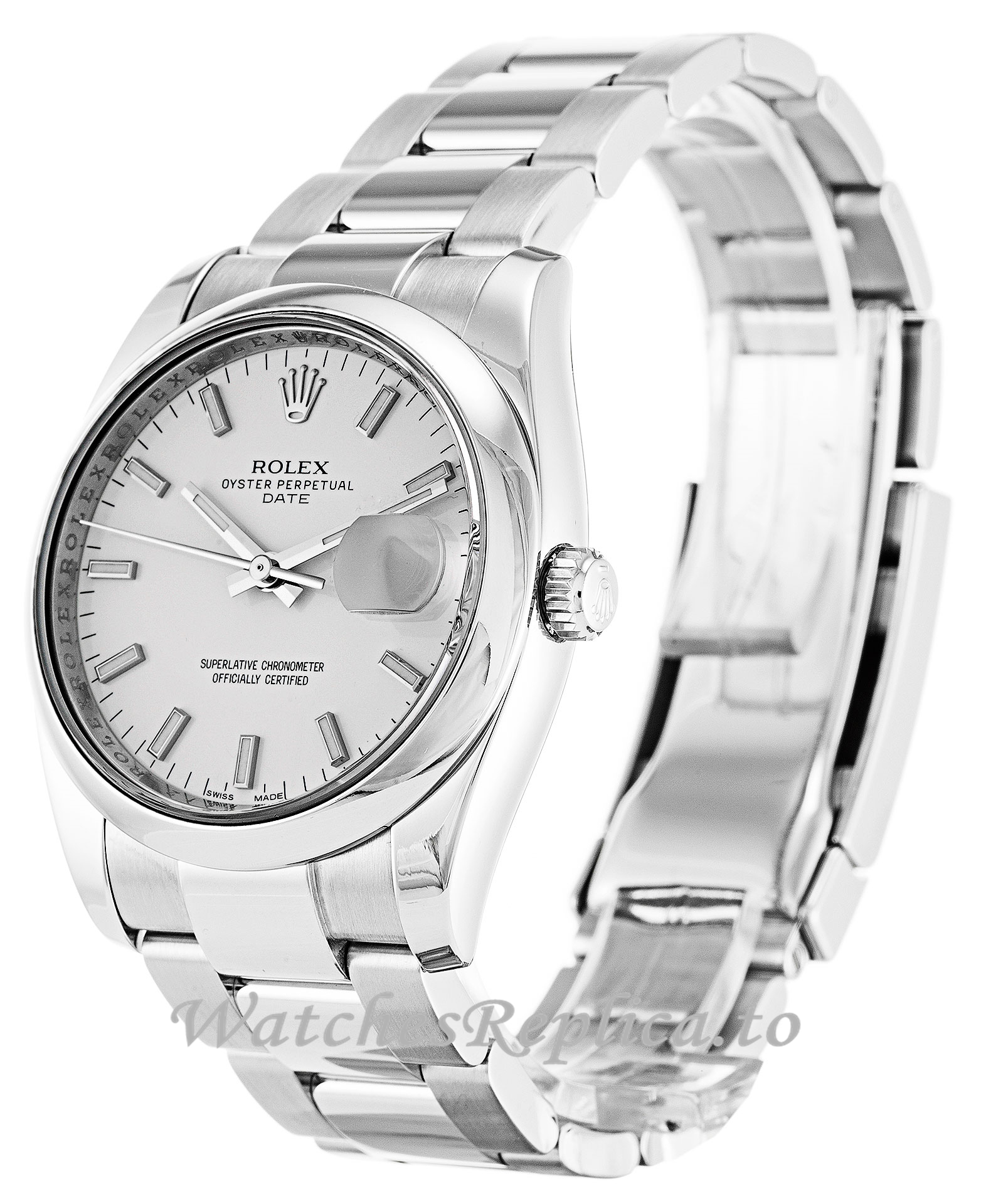 Rolex Oyster Perpetual Date White Dial 115200 - WatchesReplica.is