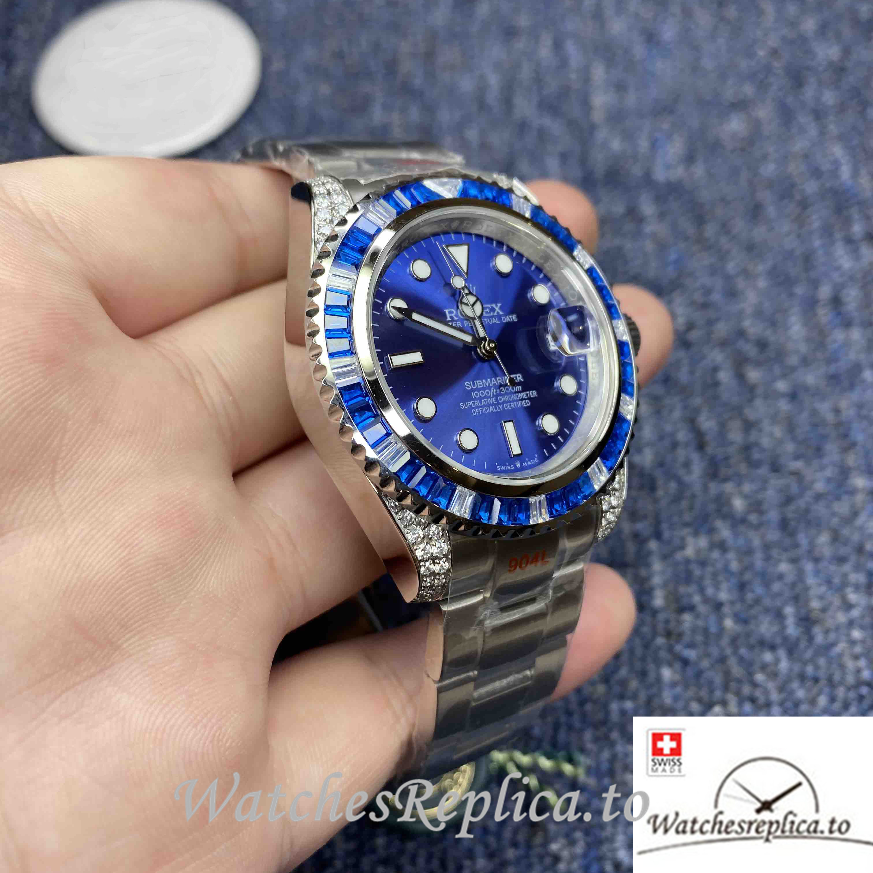 Swiss Rolex Submariner Replica 116659 SABR White Gold strap 40MM - WatchesReplica.is