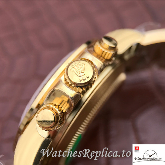 Swiss Rolex Daytona 116508 Yellow Gold strap 40MM - WatchesReplica.is