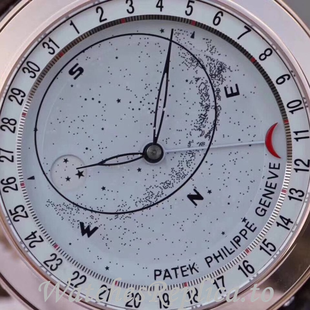 Patek Philippe Replica Complications 6102 Leather strap 44MM - WatchesReplica.is