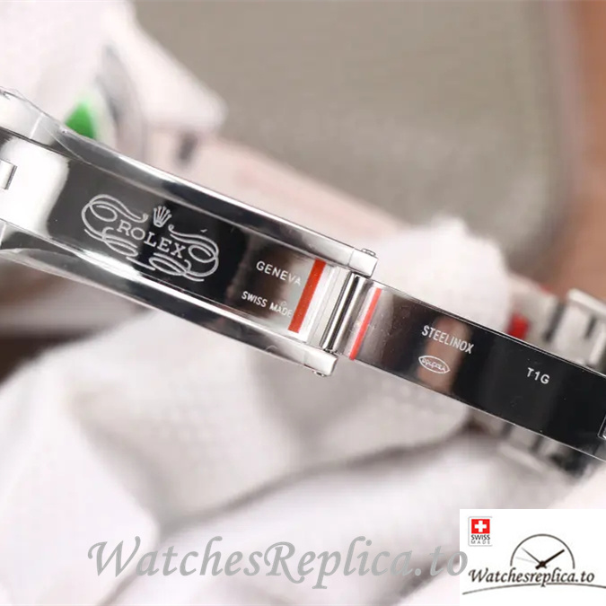 Swiss Rolex Submariner Replica Leather strap 40MM - WatchesReplica.is