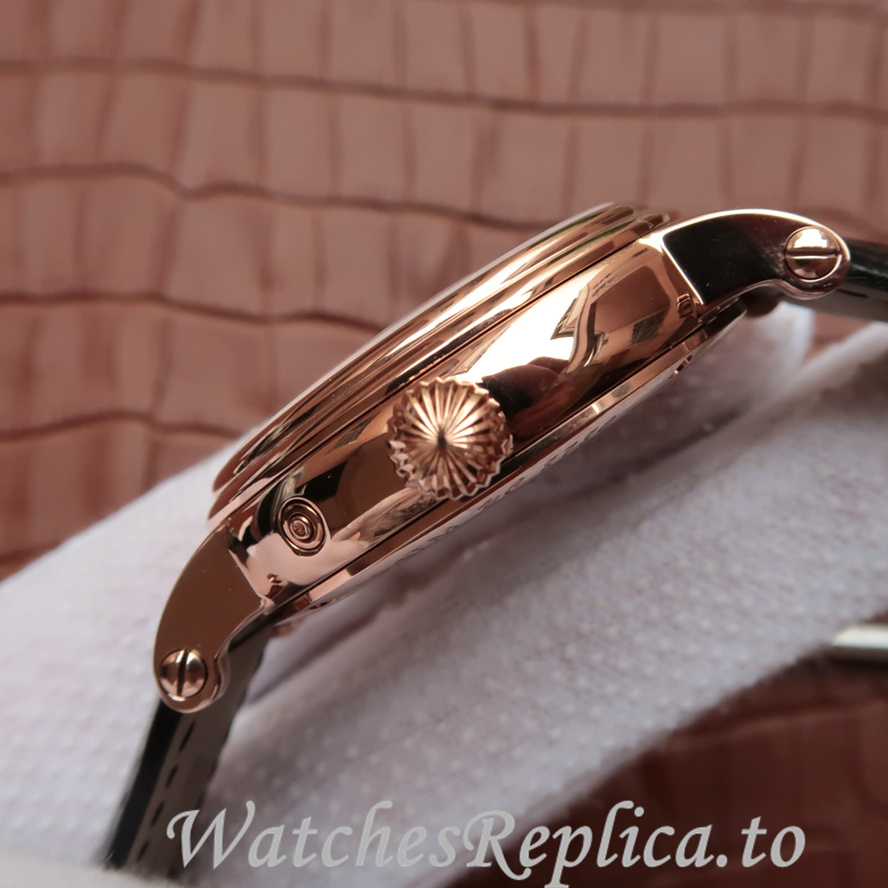 Patek Philippe Replica Complications Leather strap 42MM - WatchesReplica.is