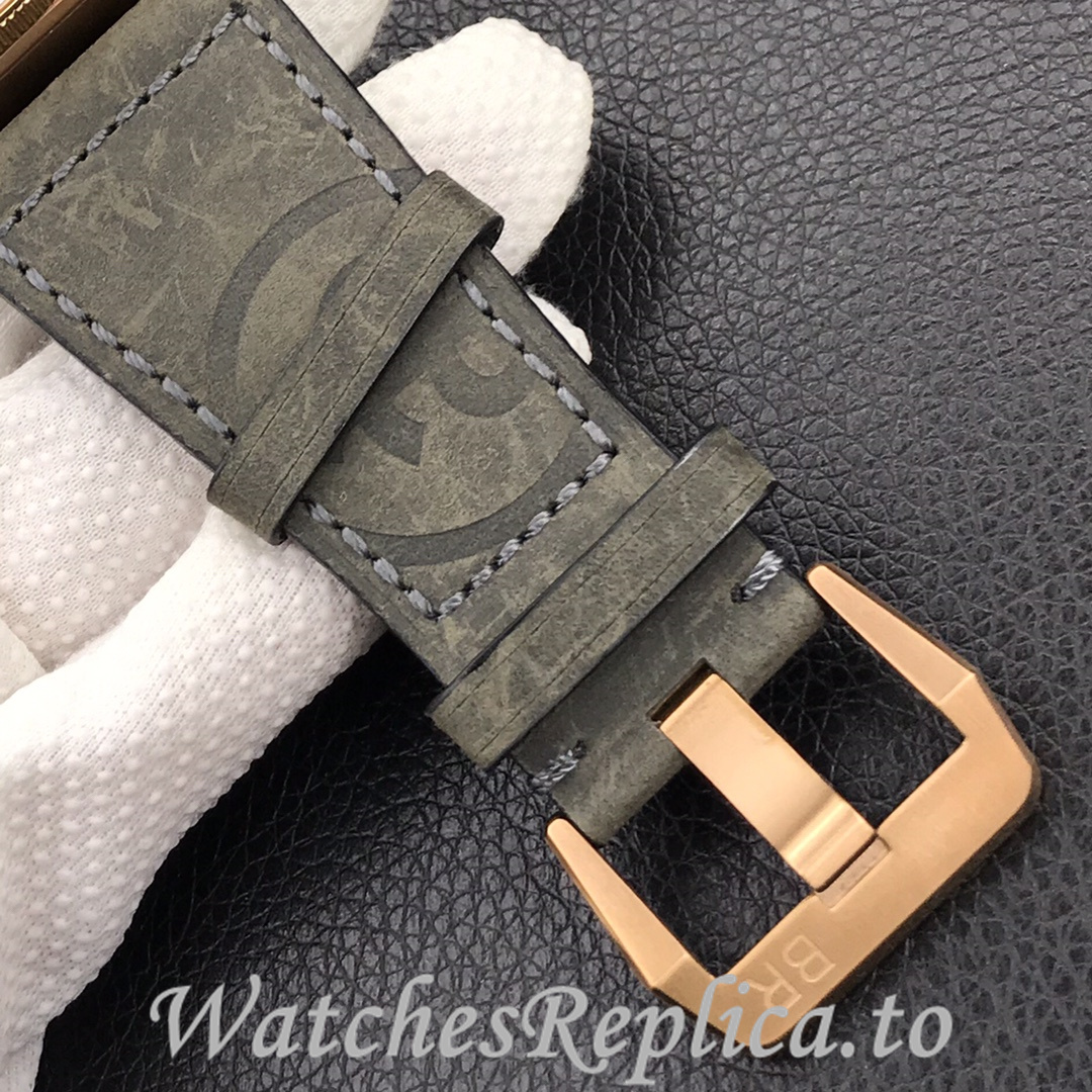 Bell Ross Replica BR 03 BR0392-D-G-BR/SCA Leather strap 42MM - WatchesReplica.is