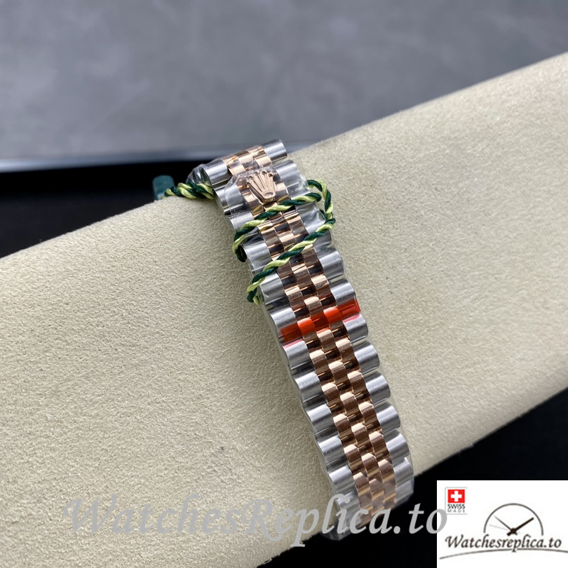 Swiss Rolex Datejust Replica Stainless steel strap 31MM Diamonds Marks - WatchesReplica.is