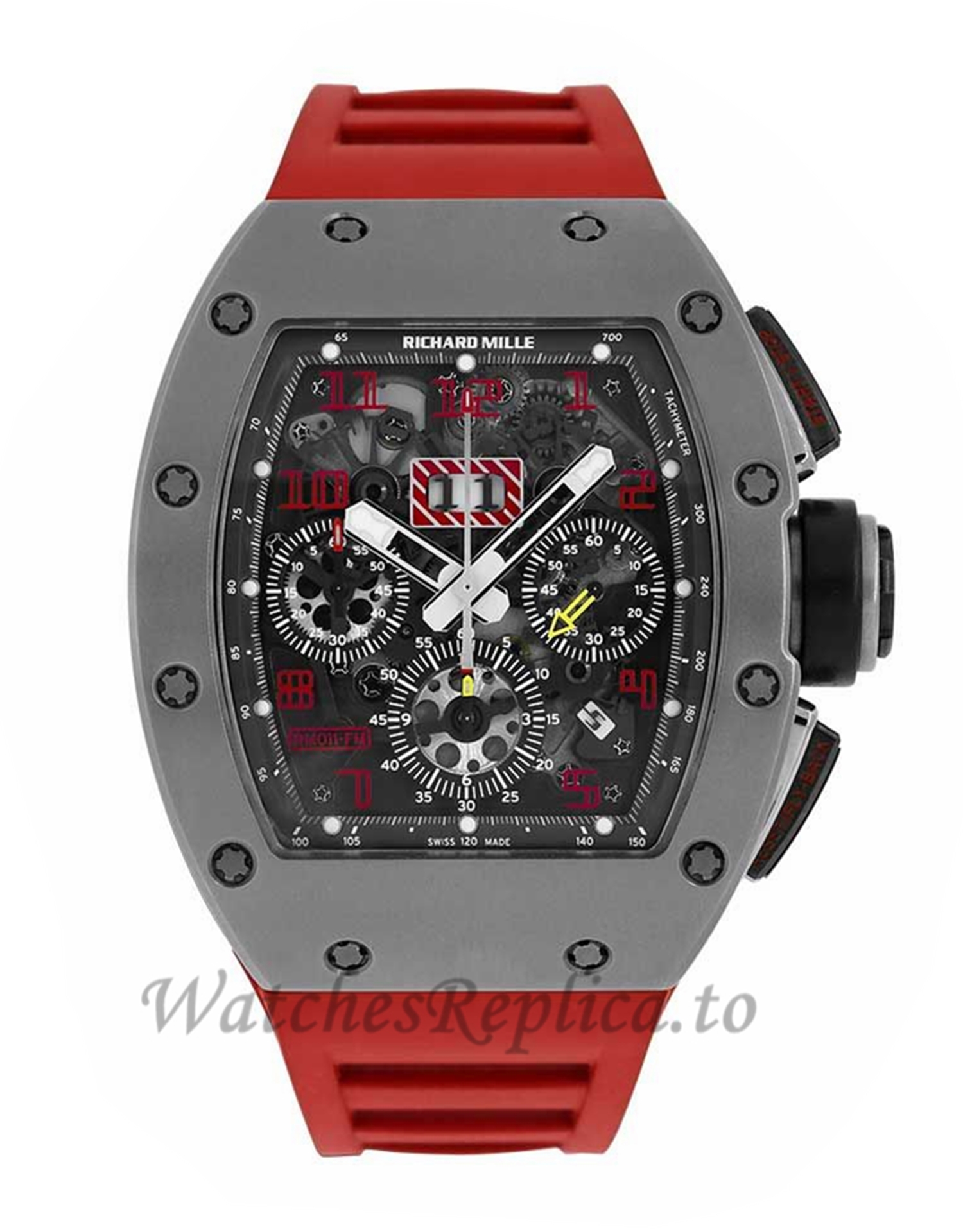 Richard Mille Replica Felipe Massa Titanium Chronograph 49MM Watch M01107005 - WatchesReplica.is