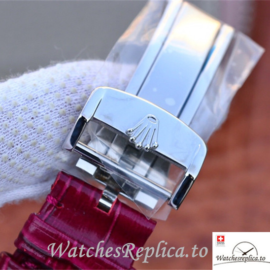 Swiss Rolex Day-Date Replica 118139 Leather strap 36MM - WatchesReplica.is