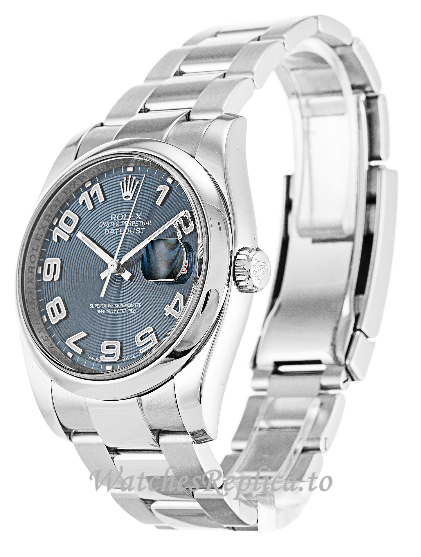 Rolex Datejust Blue Concentric Dial 116200 - WatchesReplica.is