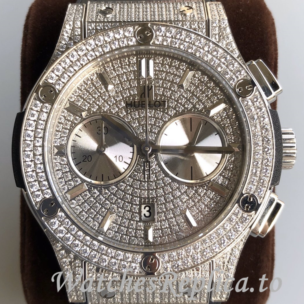 Hublot Replica Classic Fusion Gypsophila Chronograph Rubber strap 45MM - WatchesReplica.is
