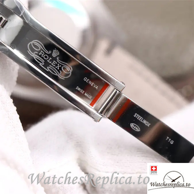 Swiss Rolex Submariner Replica Leather strap 40MM - WatchesReplica.is