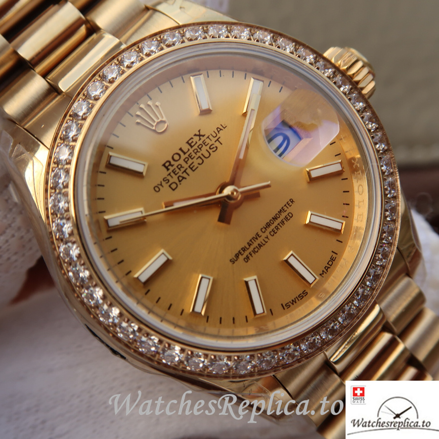Swiss Rolex Datejust 279138RBR-0014 Stainless steel strap 28MM - WatchesReplica.is