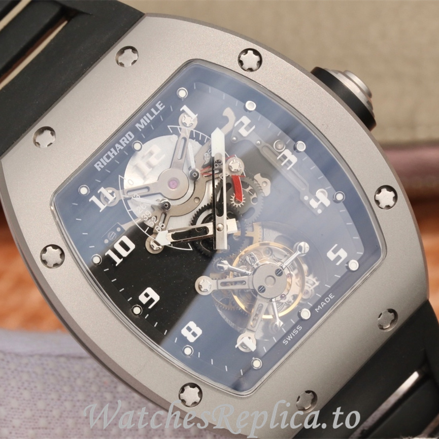 Richard Mille Replica RM001 Rubber strap 50MM - WatchesReplica.is