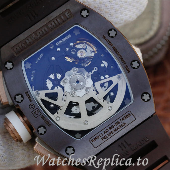 Richard Mille Replica RM011 Rubber strap 50MM - WatchesReplica.is