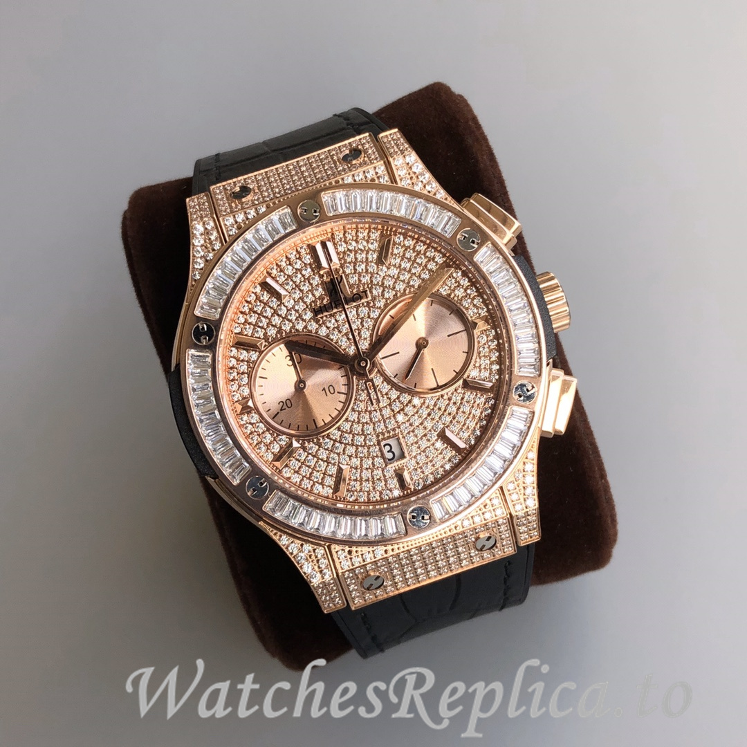 Hublot Replica Classic Fusion Gypsophila Chronograph Rubber strap 45MM - WatchesReplica.is