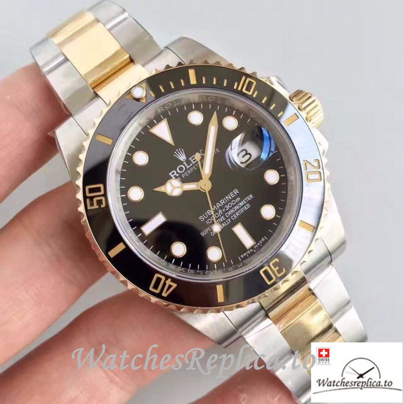 Swiss Rolex Submariner Date Replica 116613LN Black Bezel 40MM - WatchesReplica.is