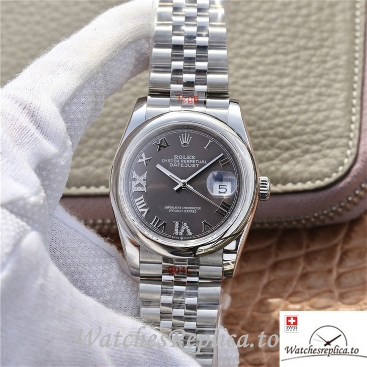 Swiss Rolex Datejust Replica 116200 Stainless steel strap 36MM - WatchesReplica.is