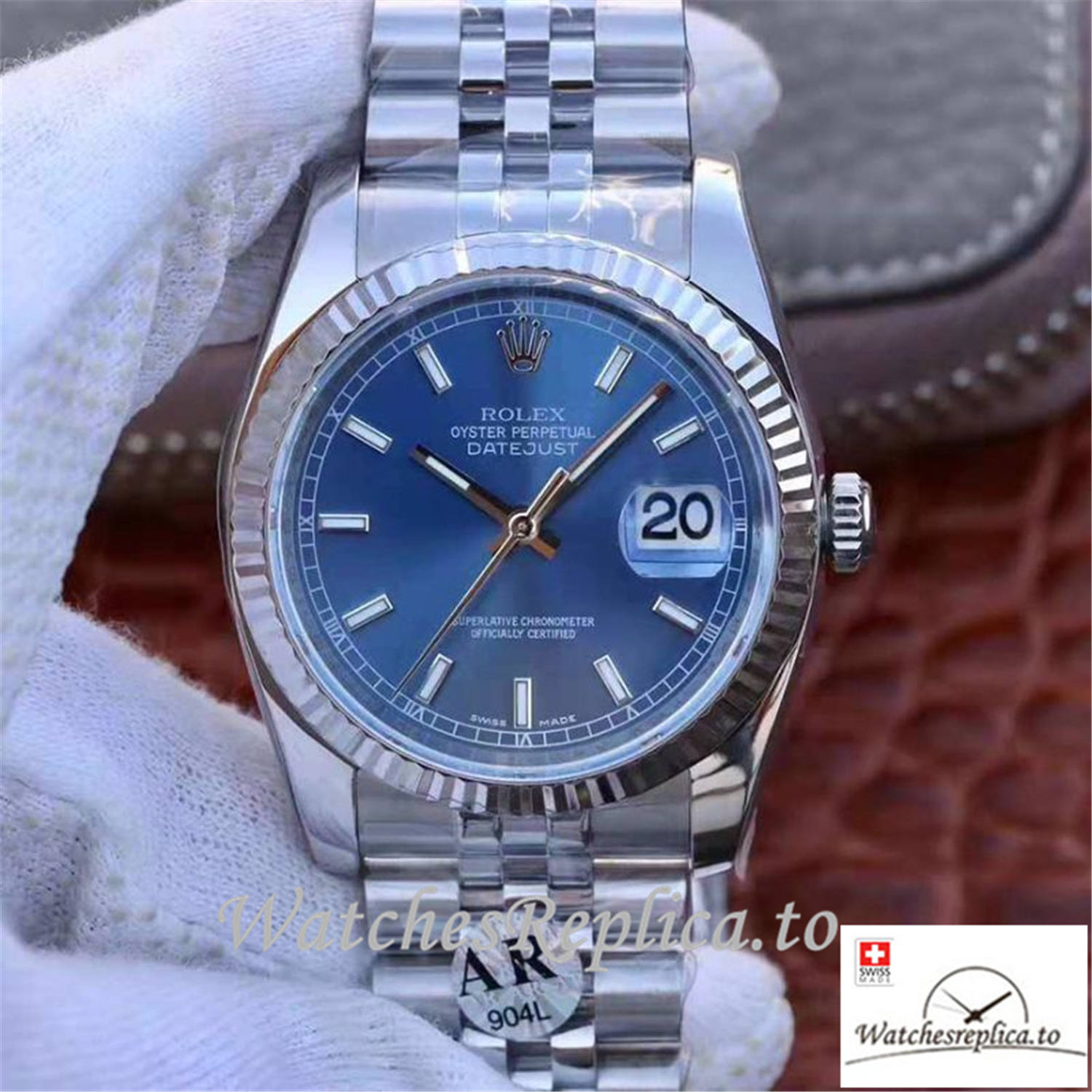 Swiss Rolex Datejust Replica M126334-0002 Blue Dial 36MM - WatchesReplica.is