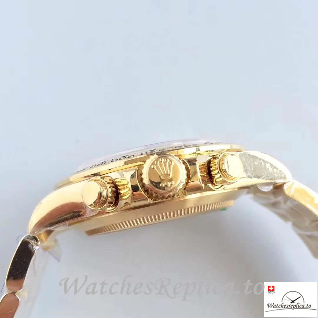 Swiss Rolex Daytona Cosmograph Replica 116508 Yellow Gold Strap 40MM - WatchesReplica.is