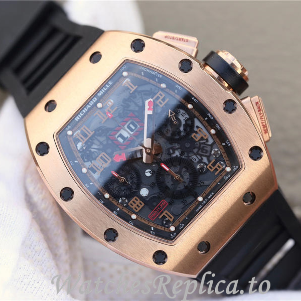 Richard Mille Replica RM011 Rubber strap 50MM - WatchesReplica.is