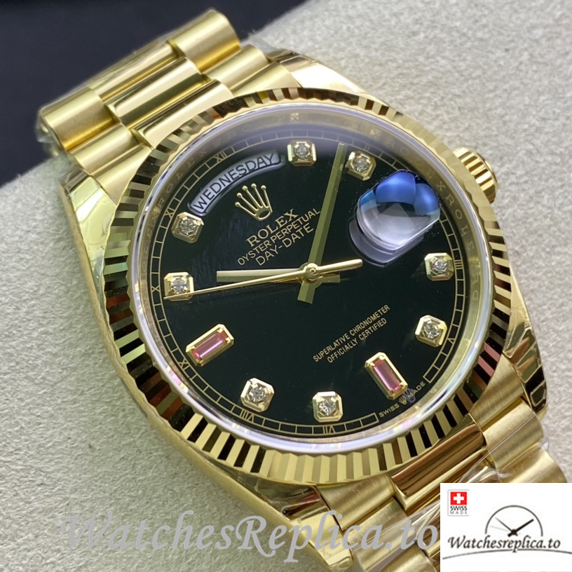Swiss Rolex Datejust 126233 Replica Yellow Gold strap 36MM - WatchesReplica.is