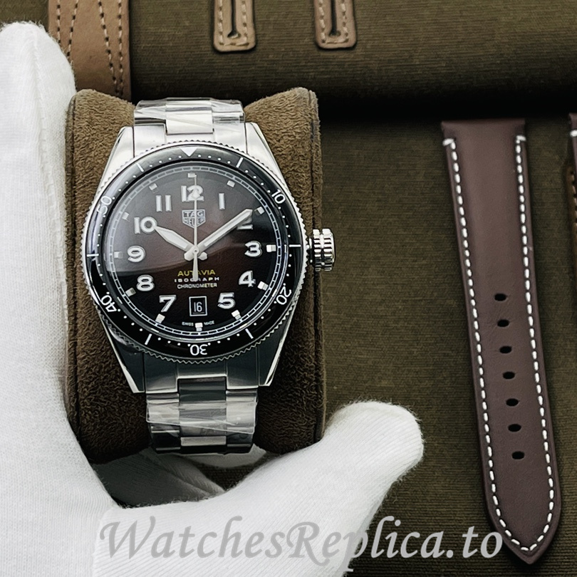 Tag Heuer Replica Autavia Stainless steel strap 42MM - WatchesReplica.is