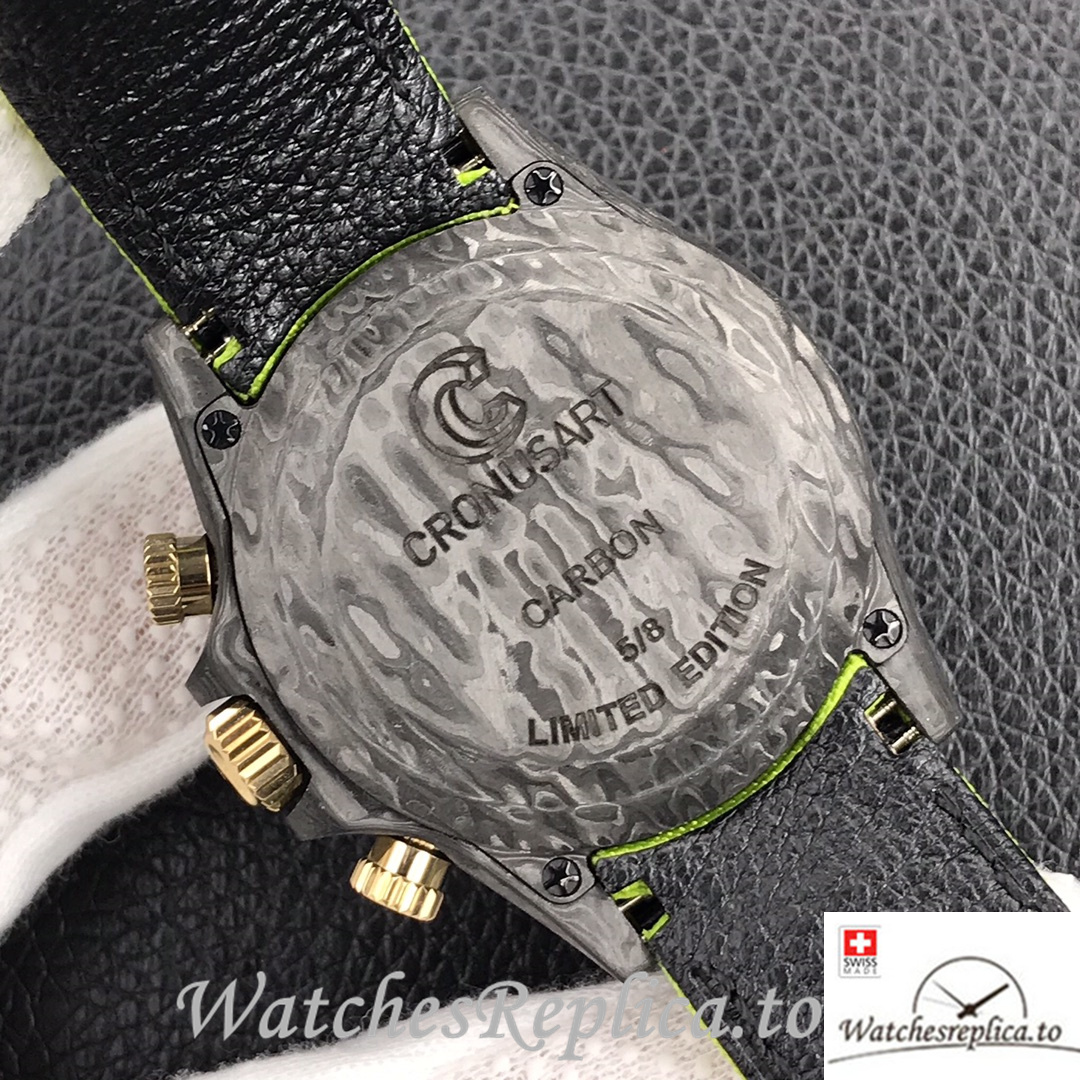 Swiss Rolex Daytona Replica Green Canvas strap 40MM Black Dial - WatchesReplica.is