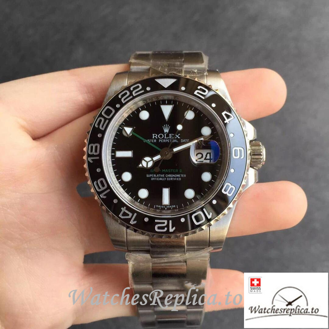 Swiss Rolex GMT-Master Replica 116710LN Stainless steel strap 40MM - WatchesReplica.is