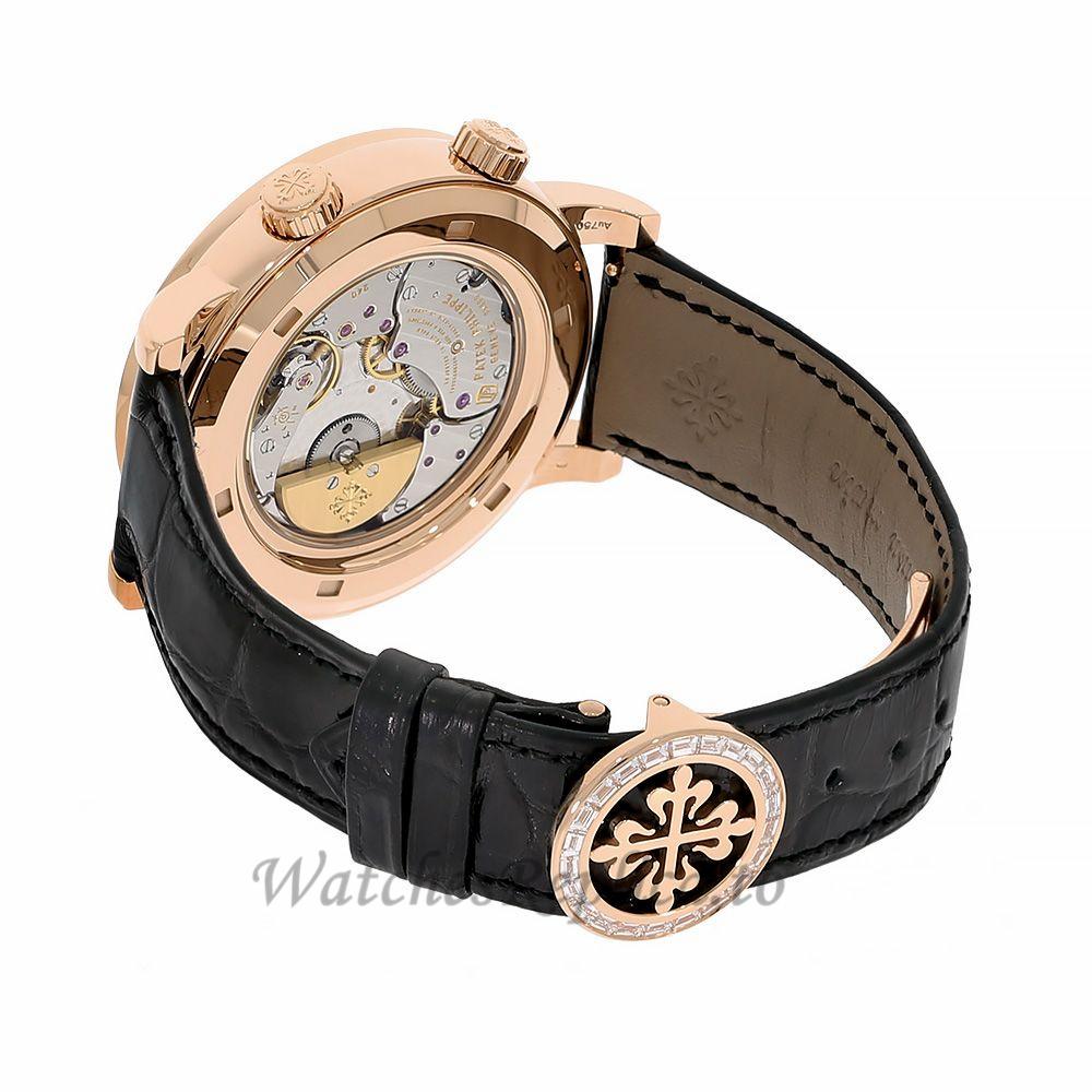 Patek Philippe Replica Grand Complications Rose Gold Gem Celestial 44MM Watch 6104R001 - WatchesReplica.is