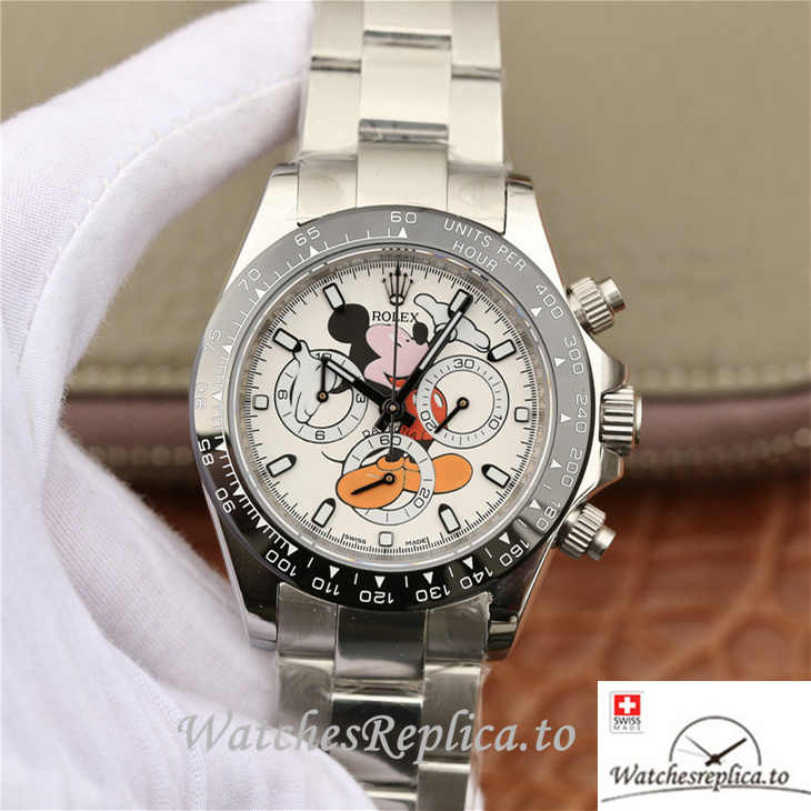 Swiss Rolex Daytona Replica 116598RBOW Stainless steel strap 40MM - WatchesReplica.is